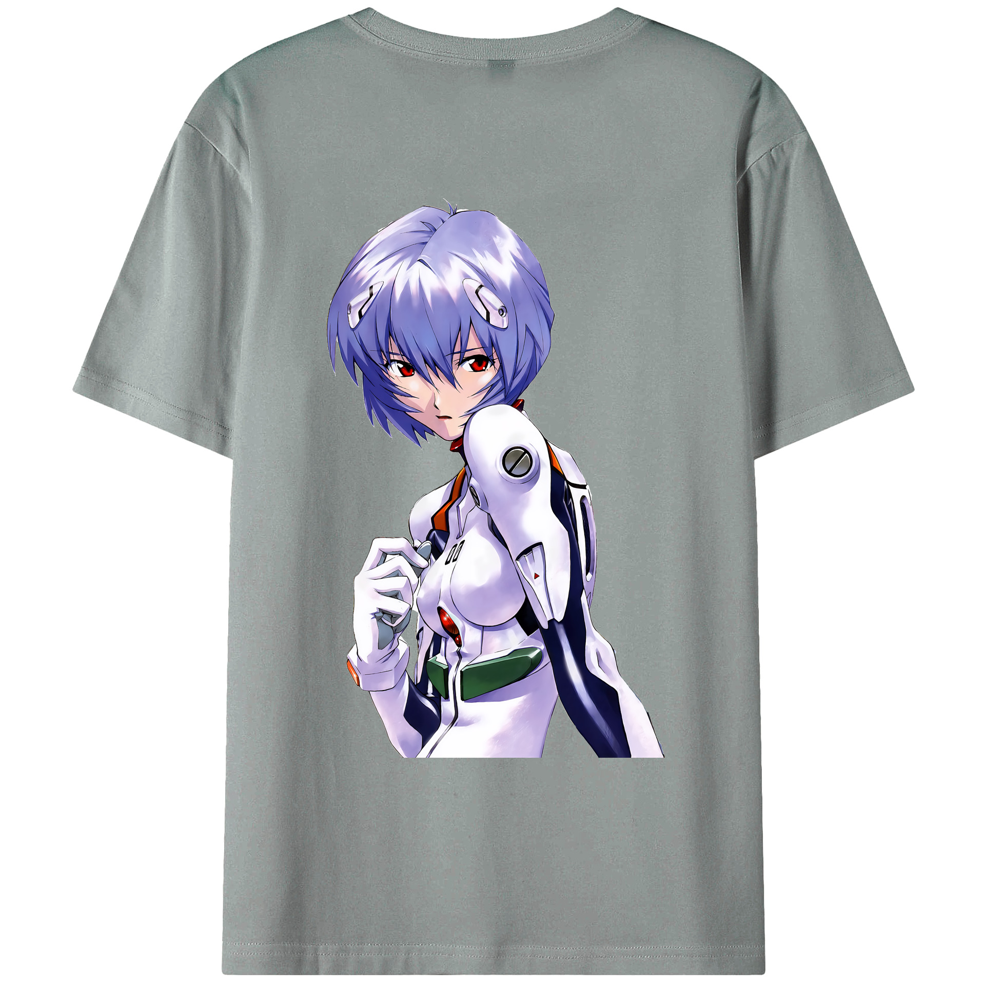（画像用） EVA 新世紀エヴァンゲリオン 綿100％ メンズ半袖Tシャツ（バックプリント） 通気性